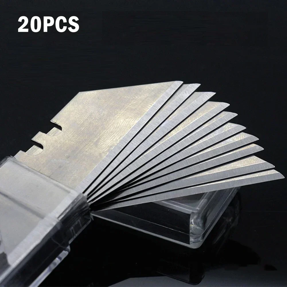 20Pcs Trapezoidal Blade Carbon Steel Replacement Blade DIY Art Craft Cutter Tool Multifunction Blade Hand Tools