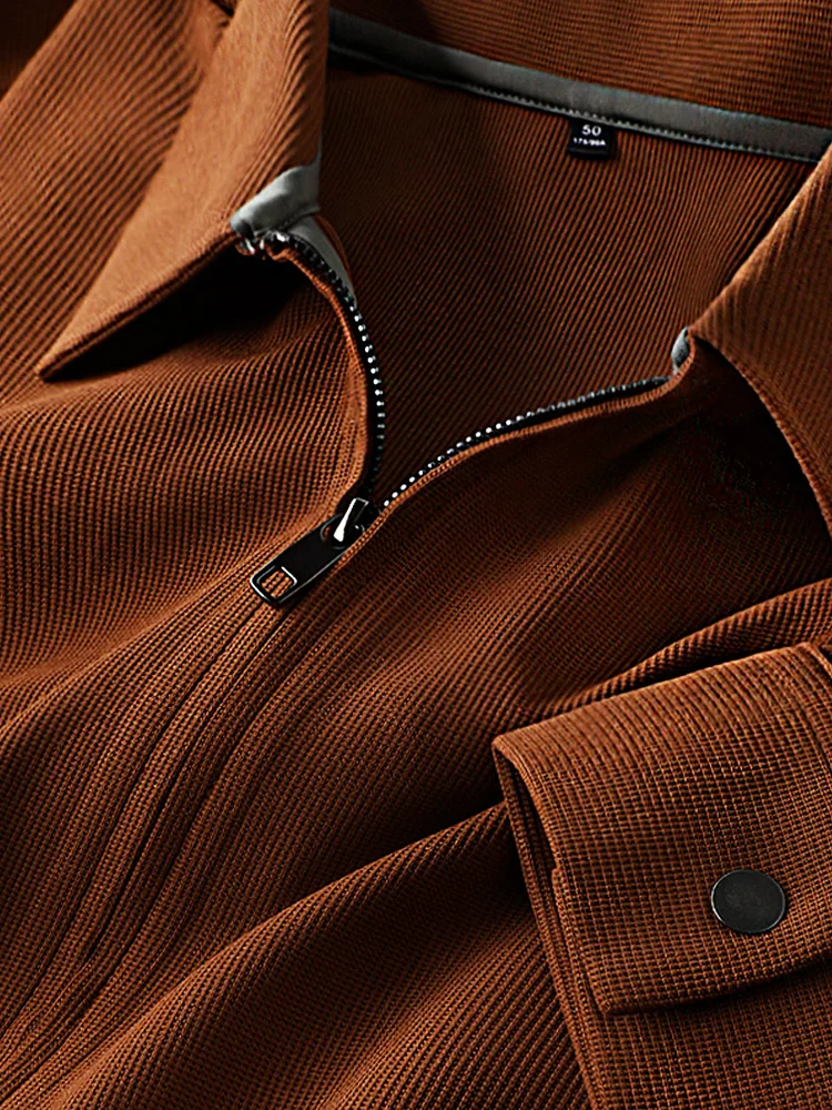 

Lightweight Men's Casual Jaet Zipper Collar Slim Fit Soft Spring Autumn Faion Outerwear Ja Charles Sle