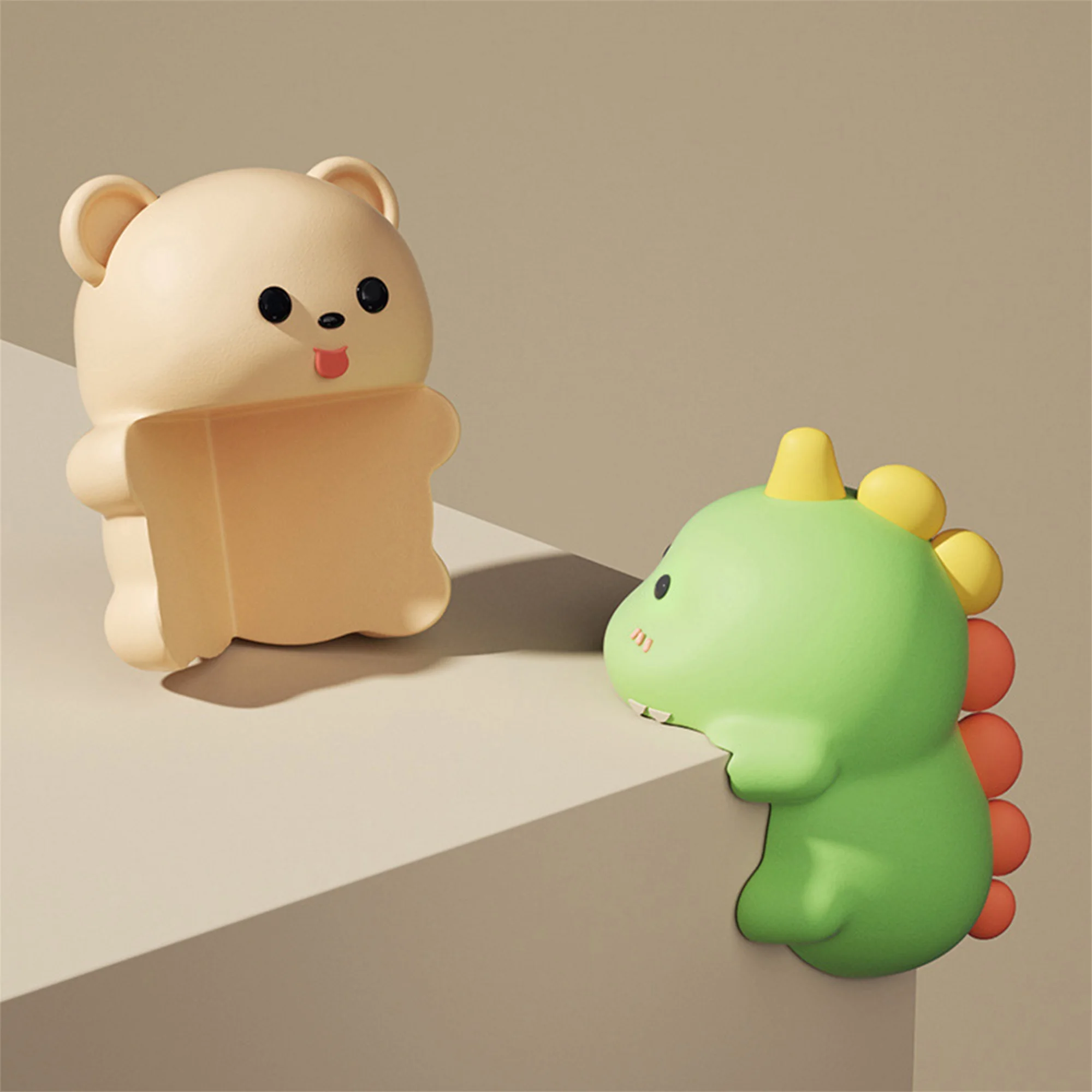 Protetores de canto em forma de animal de silicone macio para mesas e móveis à prova de bebês - Protetores de borda de segurança infantil para crianças