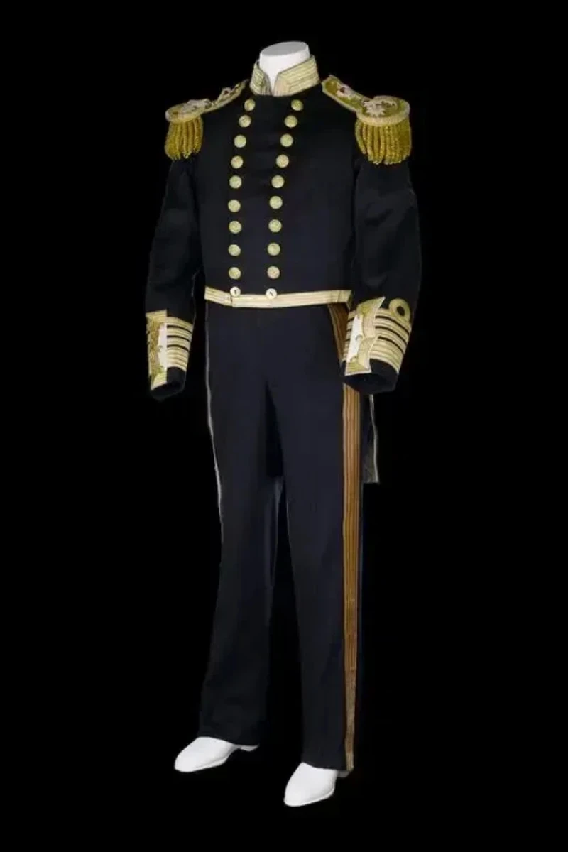 

18th Century Court Suit Rococo Blue Military Officer Navy Uniform Colonial Victorian Elegant Men's Regency Outfit Custom Made