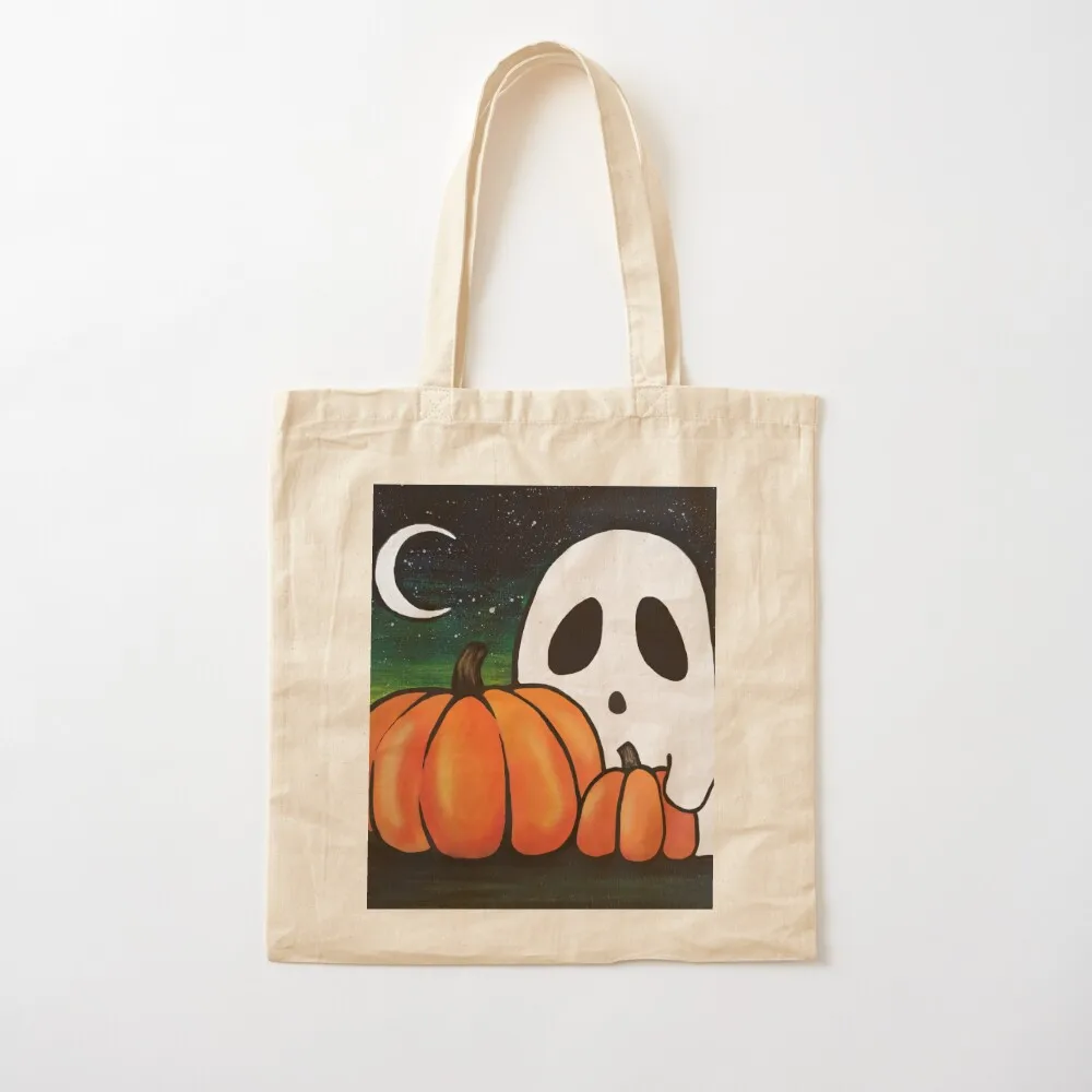 

Spooky Ghost Tote Bag Fabric bag personalized tote bag eco folding Canvas Tote