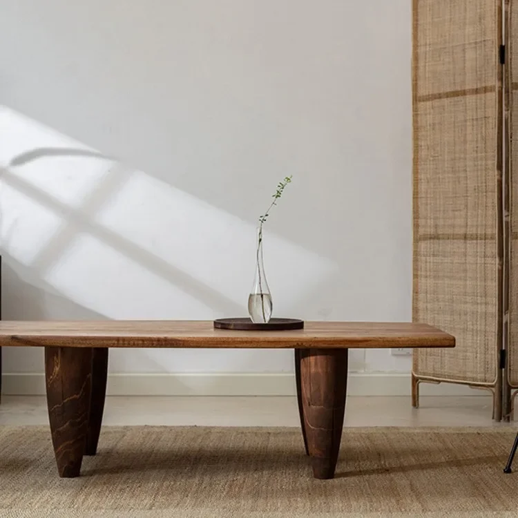 Mesa de centro Wabi-sabi wind, mesa esquinera sencilla y sencilla para dormitorio, mesa pequeña, sala de estar japonesa