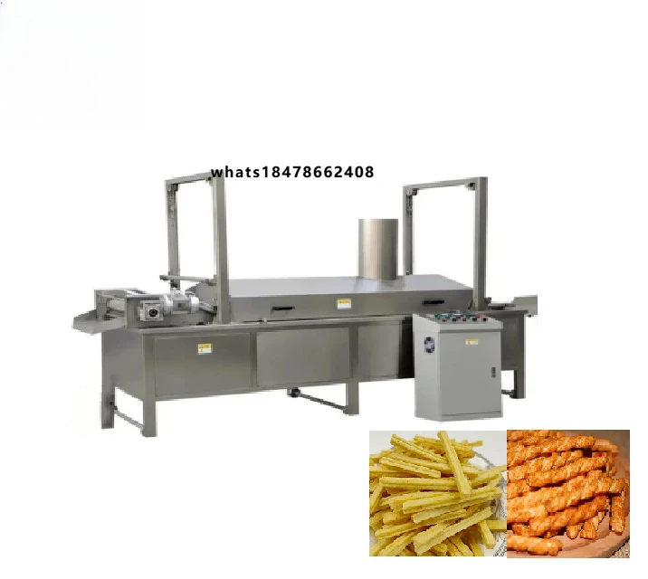 HK Continuous Conveyor Belt Frying Machine Crispy Chicken Frying Machine