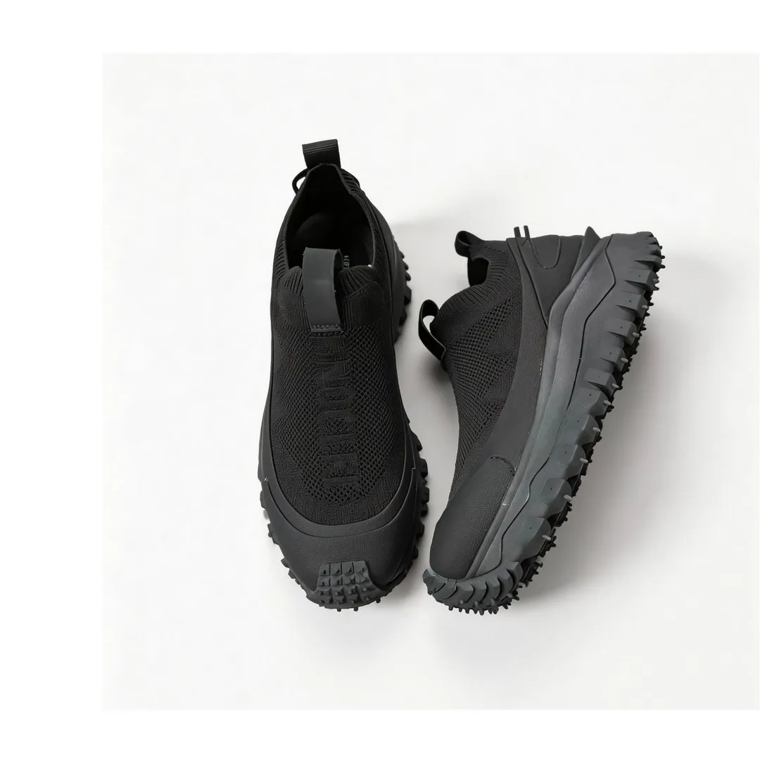 Mens Shoes Summer New Fly Woven Mesh Breathable Comfortable Platform Mens Sneaker Casual Soft Sole Fashion Black Slip On Shoes