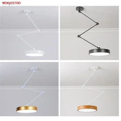 Nordic Minimalism Movable Folding Arm Pendant Lights For Dining Room Kitchen Sofas Changeable Home Deco Hanging Lamp Led Fixture
