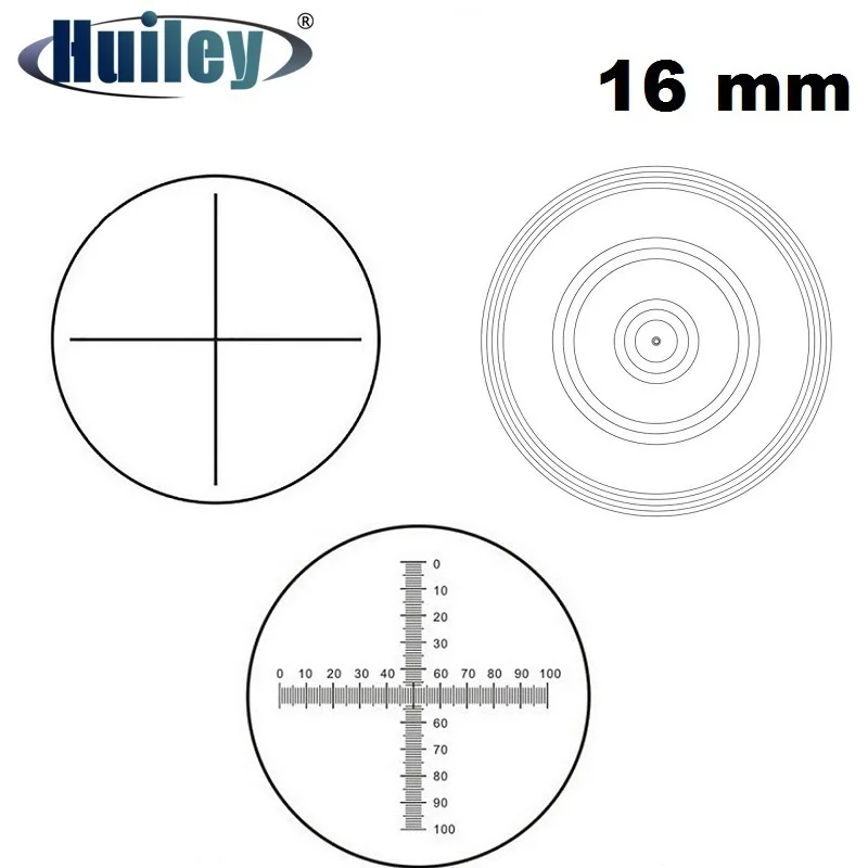 

Diameter 16mm Eyepiece Micrometer Ocular Calibration Optical Glass Cross Ruler Concentric Circles Microscope Vision Instrument