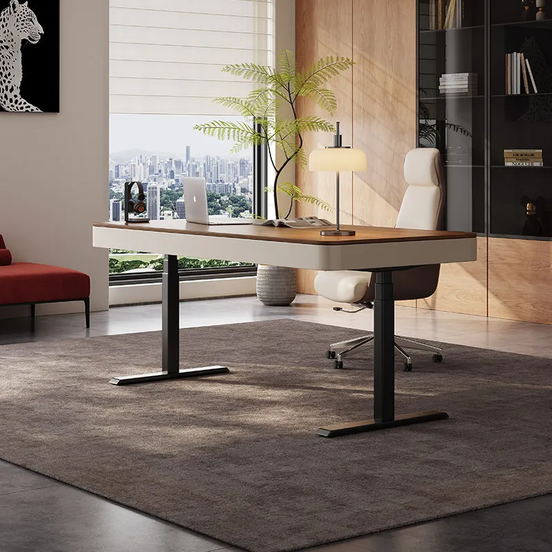 Intelligent electric lifting desk light luxury modern advanced sense dual motor workbench home computer desk