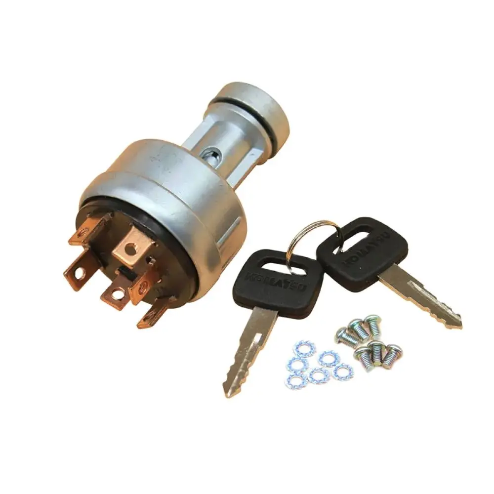 

Ignition Switch with 2 Keys 08086-00000 20Y-06-24681 201-06-21510 for Komatsu Backhoe Loader WB140 WB140PS WB150