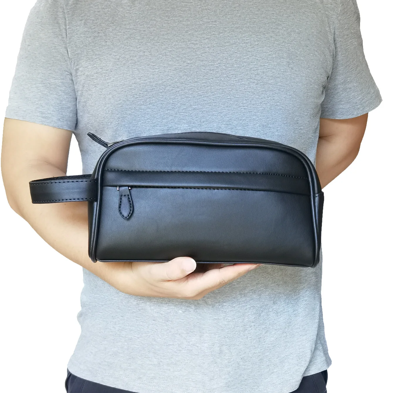 Carteira De Couro PU Para Homens, Bolsa De Negócios, Titular Do Cartão De Crédito, Saco Do Telefone Móvel, Pequena Bolsa De Pulseira Masculina,