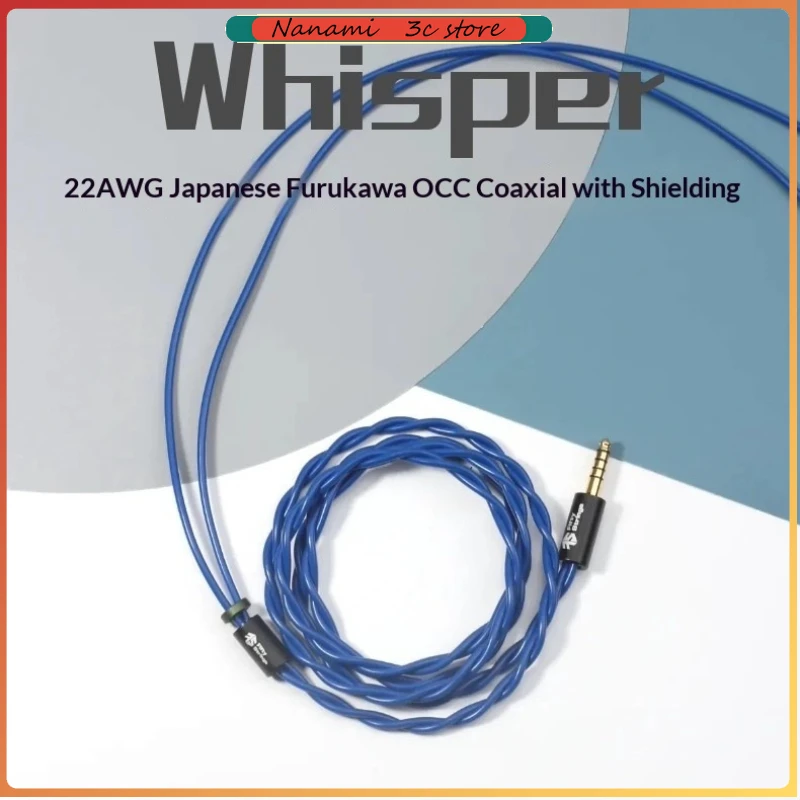 FiftyStrings Whisper 2 core 22awg Japanese Furukawa oxygen-free copper 0.78/mmcx Braid Coaxial Shielding Headphone Upgrade Cable
