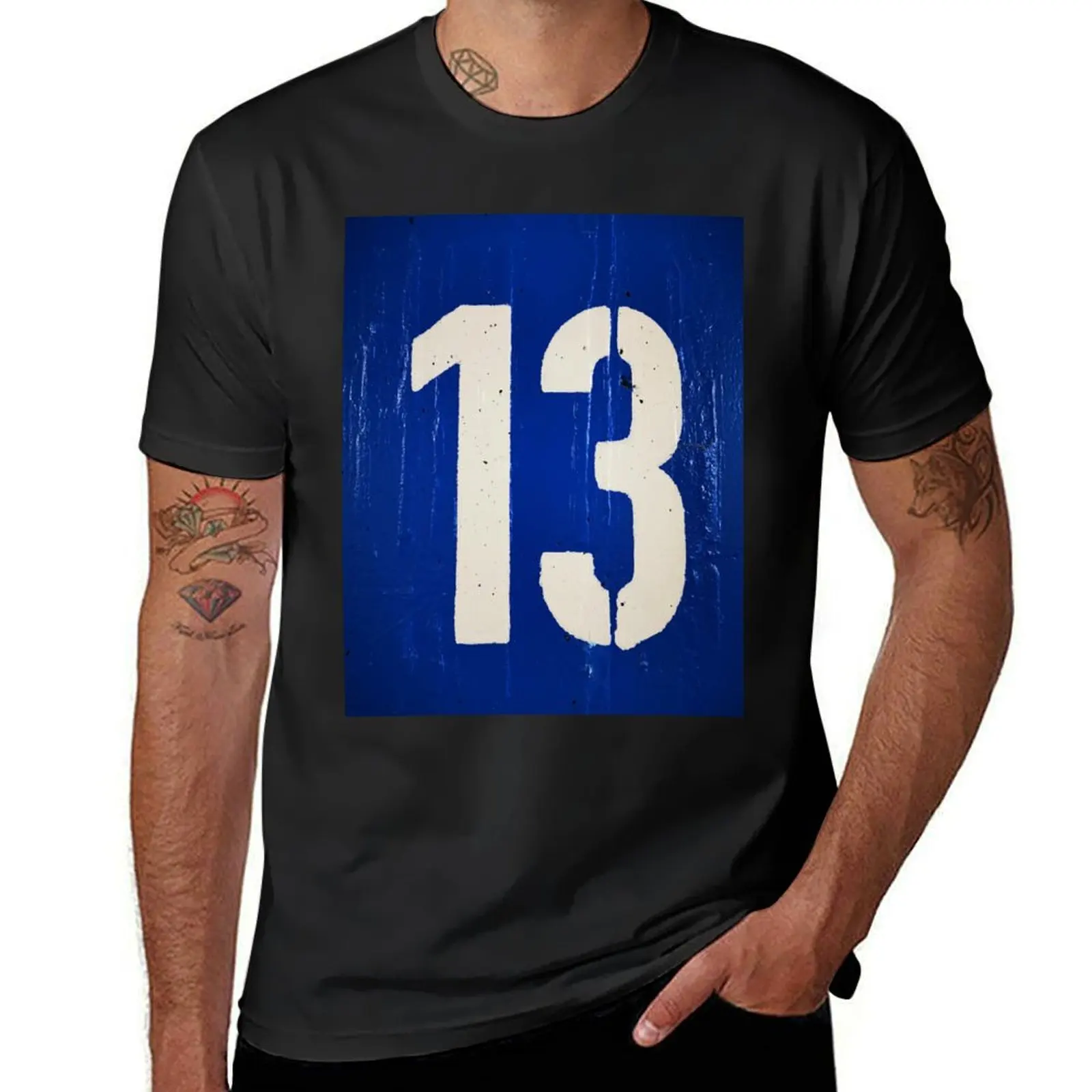 BIG and BOLD number THIRTEEN T-Shirt tees aesthetic clothes vintage clothes mens plain t shirts