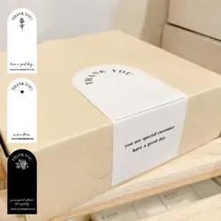 Aesthetic Custom Labels Creative Packaging Sticker Box Sealing Your Logo Text Design Branded Product Decoration Thank You Decal