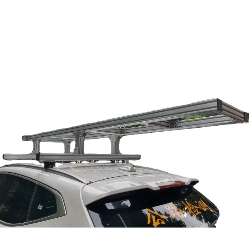 6061 T6 Aluminum Heavy Duty Profile DIY Alu Roof Rack Aluminum Car Basket Stand Cargo Rack Luggage Racks for Camping