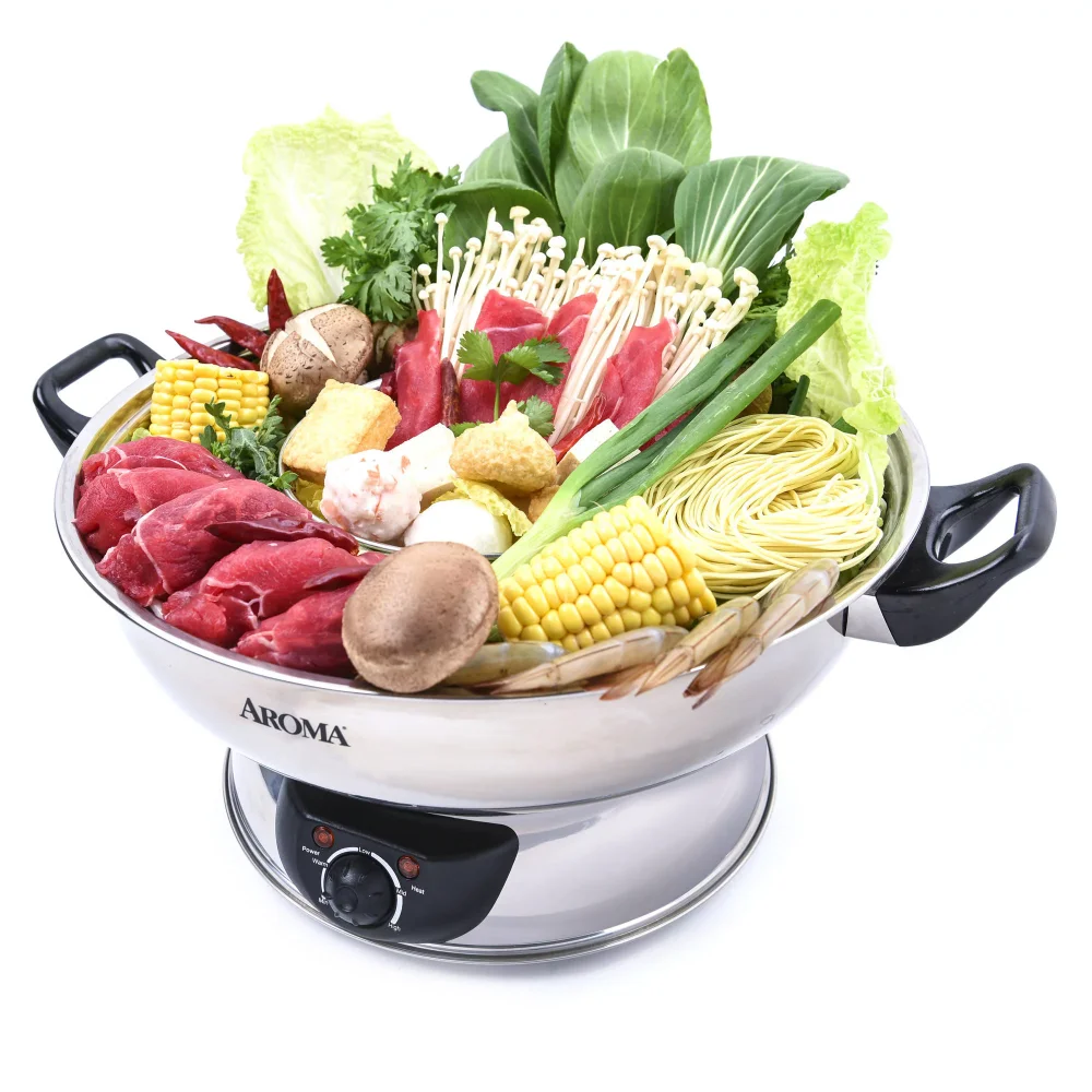 

Electric Shabu Shabu Hot Pot, Stainless Steel