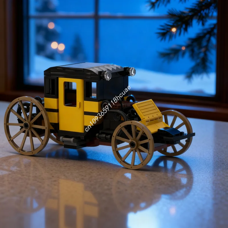 

166 деталей MOC: Модель винтажного городского автобуса «Анн Листер», конструктор, архитектурный набор, рождественский подарок, развивающая игрушка, кирпичики для детей