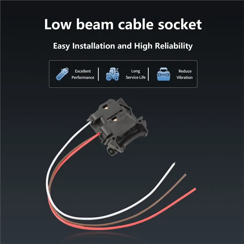2 Pcs Light Bulb Sockets Fits For Ford Focus MK2 MK3 H7 With Long Cable H7 High Headlight Bulb Socket Plug-A67F