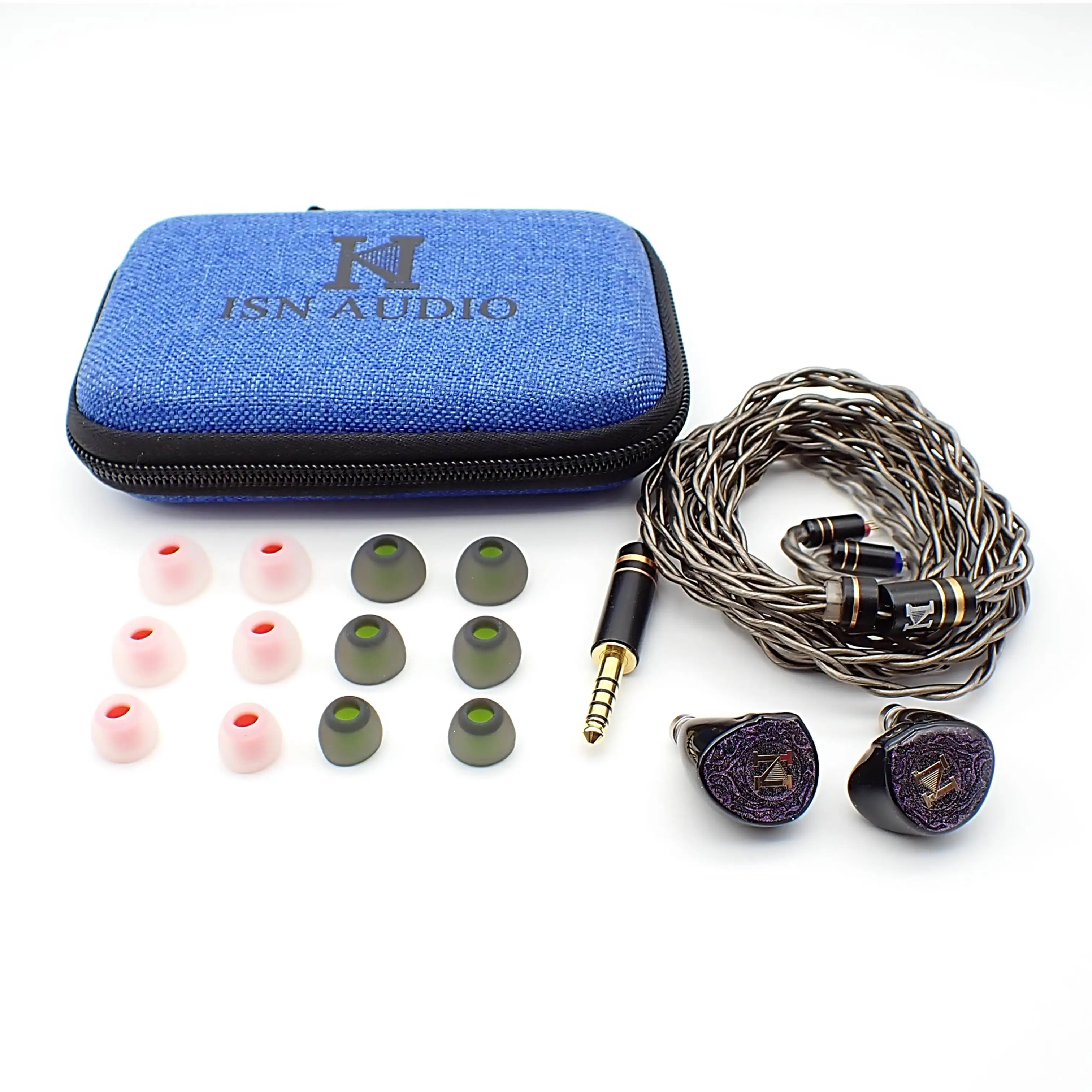 ISN Audio H20 1BA+1DD 2 드라이버 하이브리드 HiFi IEMs 2Pin 0.78mm HiFi Audiophile 이어폰 형 이어폰 IEMs(O…