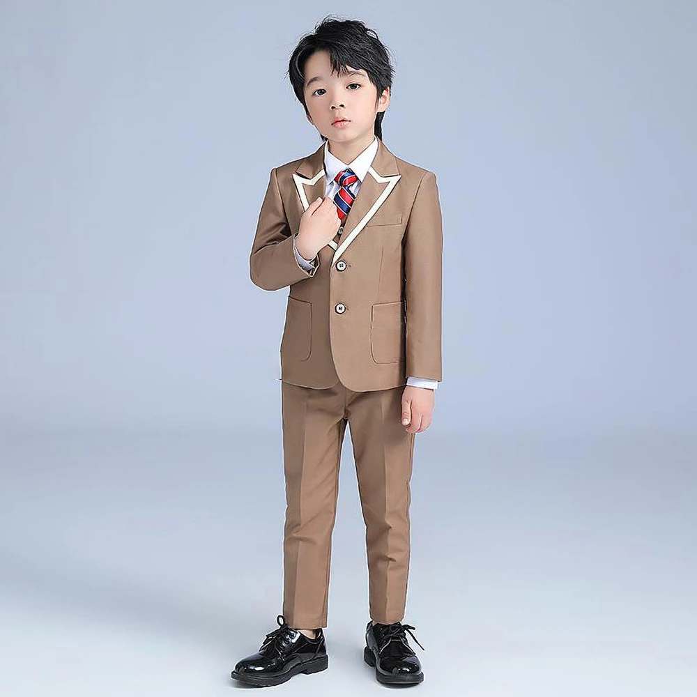 

Latest Design Boy Suits 2 Piece High-end Peak Lapel Single Breasted Wear Formal Casual Daily Costume Child Wedding Tuxedo