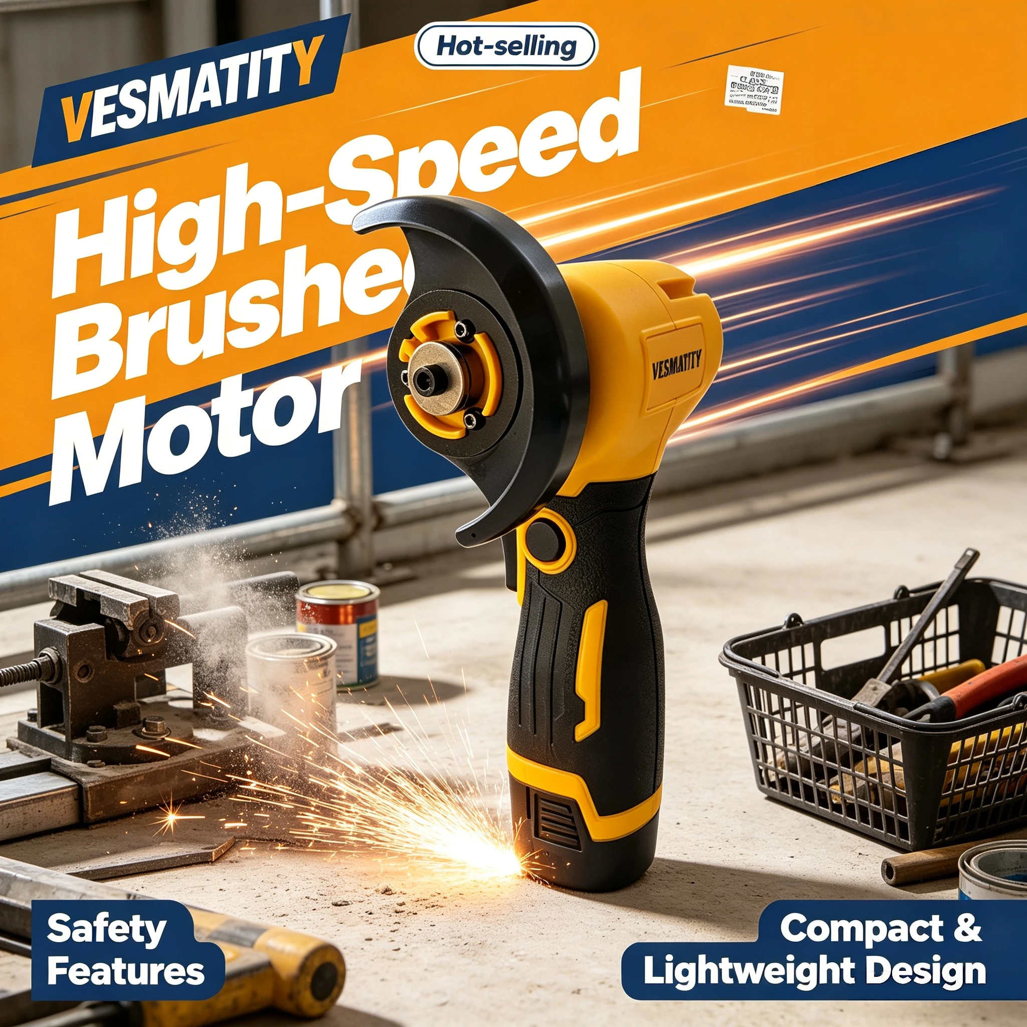VESMATITY Cordless Mini Angle Grinder Li Battery Household Multi Tool for Dewalt 12V Battery Max Ultra System Use