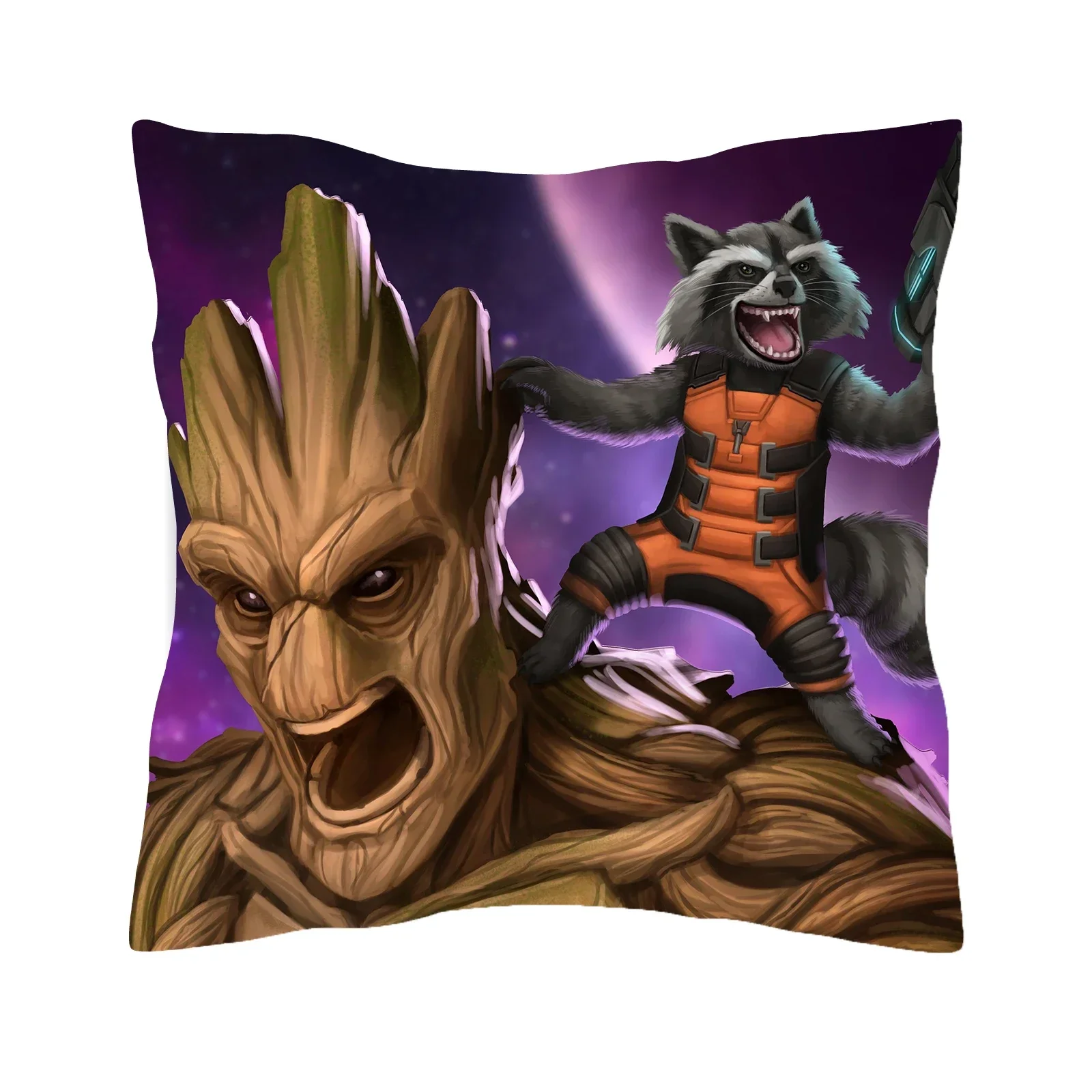 Disney Marvel Groot Pillowslip Cover Anime Cartoon Bedroom Sofa Decoration Home Throw Pillowcase Cushion Cute Kid/adult Gift New