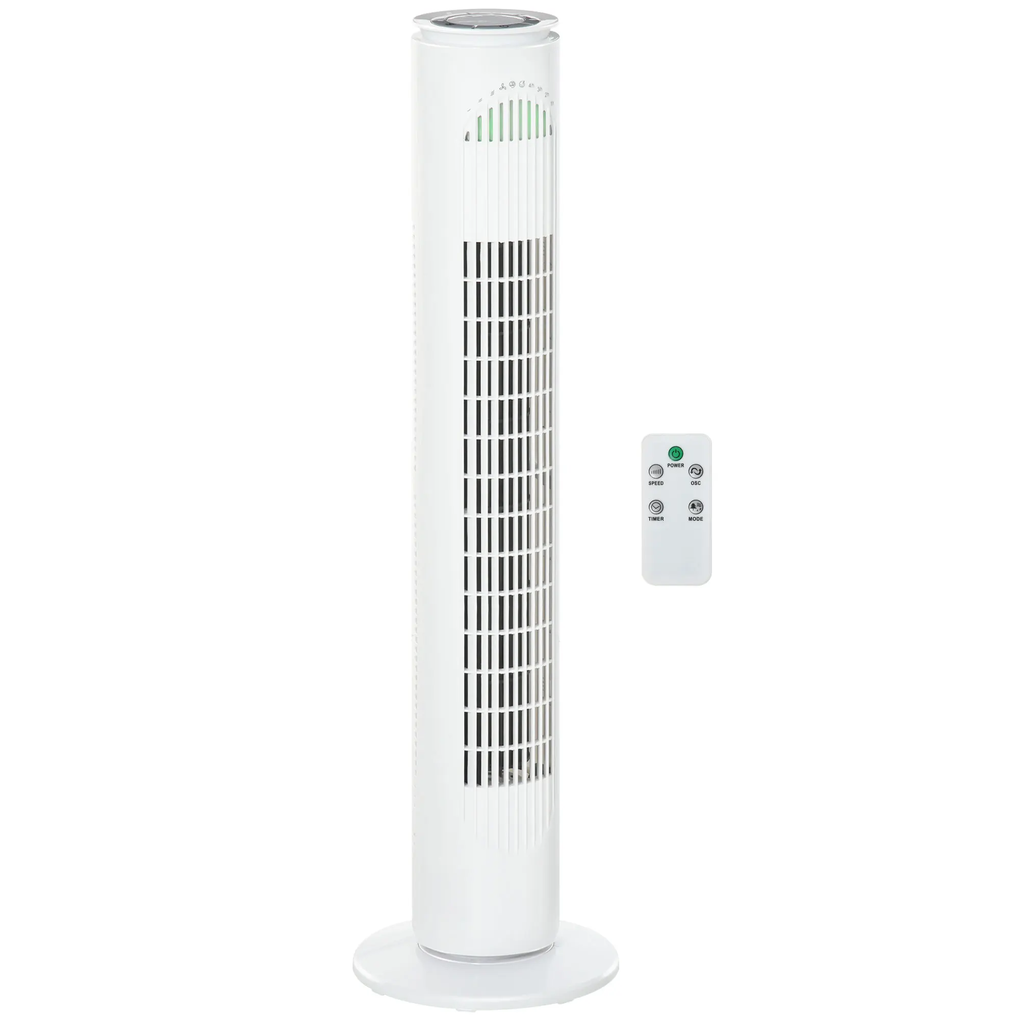 HOMCOM mechanical Control remote Control tower fan Ø 22x77 cm