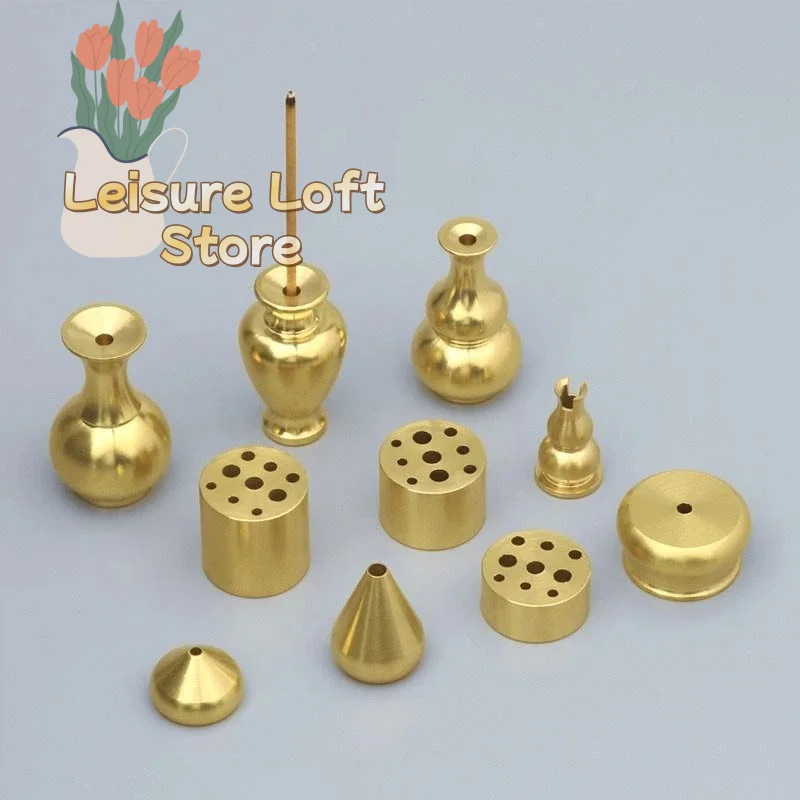 Brass Incense Burner Water Drop Shape Durable Portable Holder for Aromatherapy Yoga Studio Home Decor