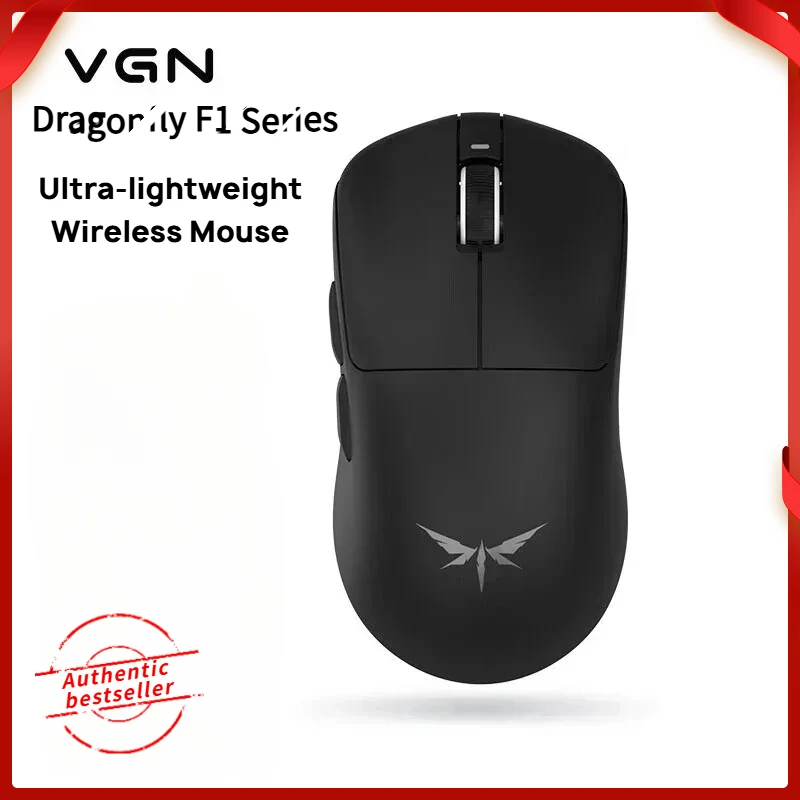

Сверхлегкая беспроводная мышь серии VGN Dragonfly F1, двухрежимная, длительный срок службы батареи, скандинавский чип, сверхнизкая задержка PAW3395