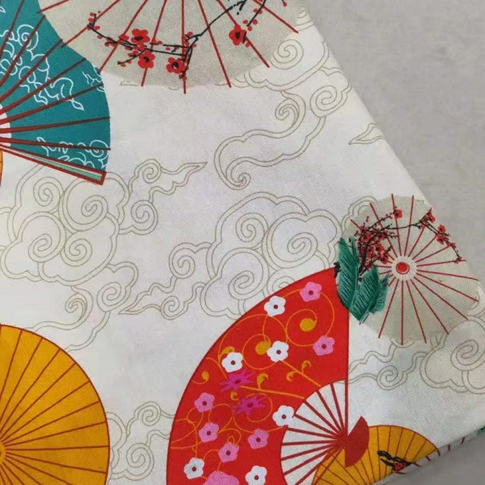 Japanese Fresh Fan Cotton Fabric And Wind Fabric 40 × 50cm/50 × 150cm