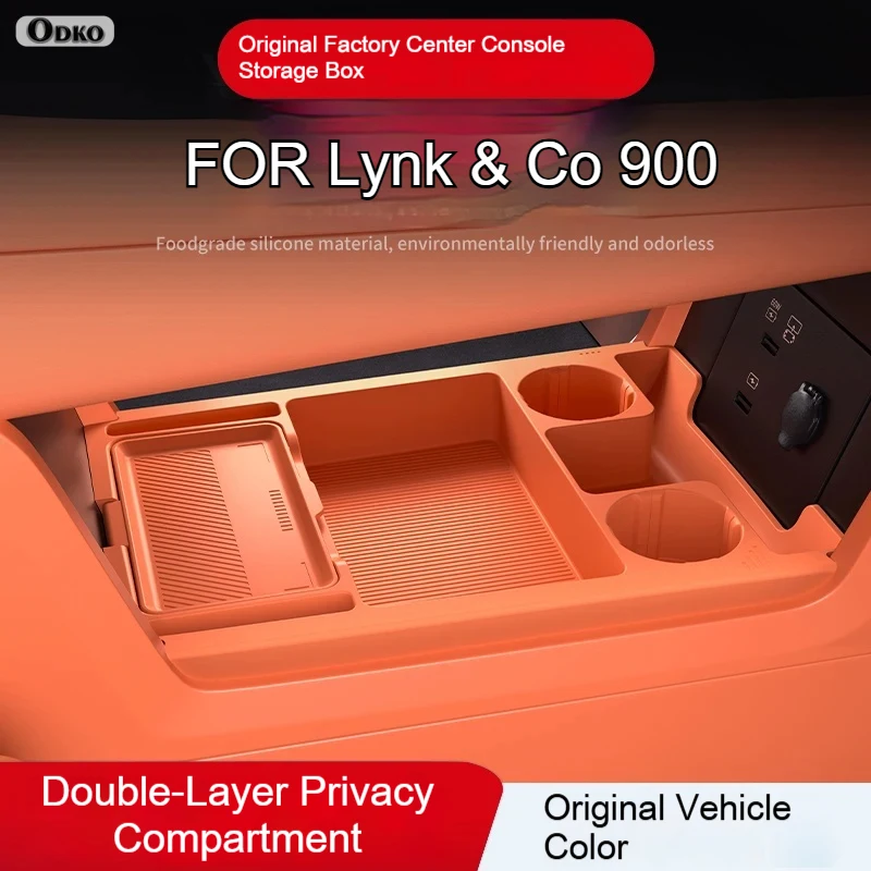 

For LYNK CO 900 2025 Silicone Center Console Armrest Box Lower Storage Box
