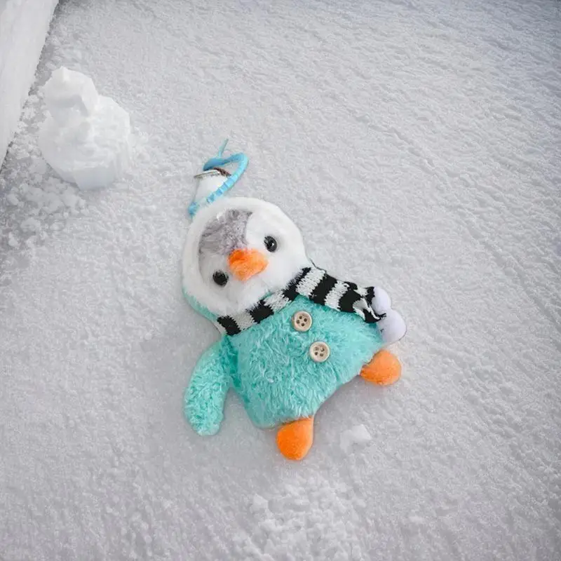 Kostbaar sjaal met vakantie-thema Pinguïn pluche sleutelhanger speelgoed; Tashanger, coole rugzakaccessoire, verjaardagstraktatie voor meisjes