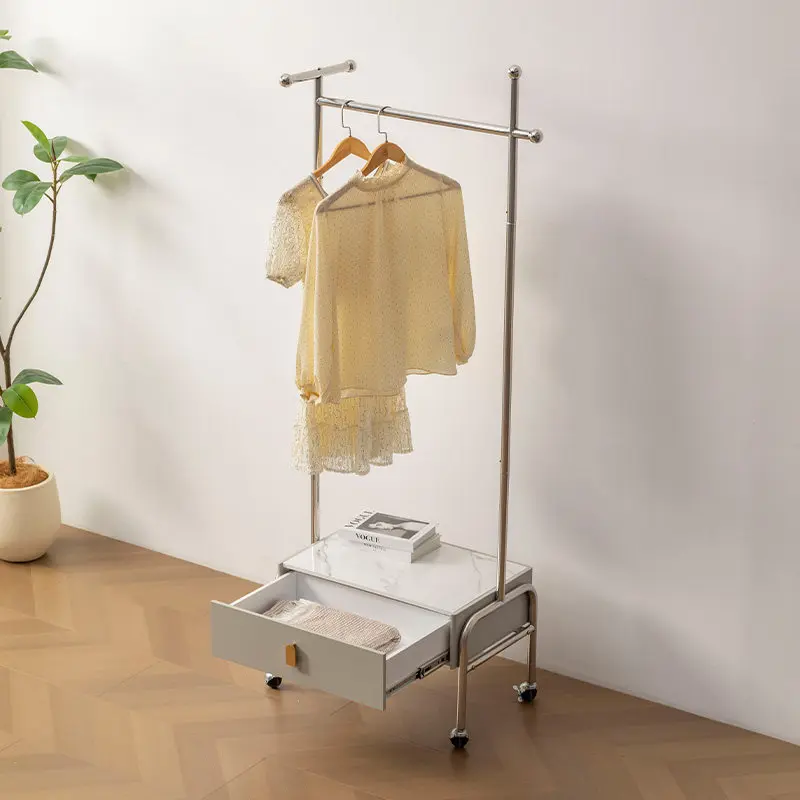 

Bedside hanger floor-to-ceiling household bedroom light luxury coat rack rack modern removable storage clothes rack