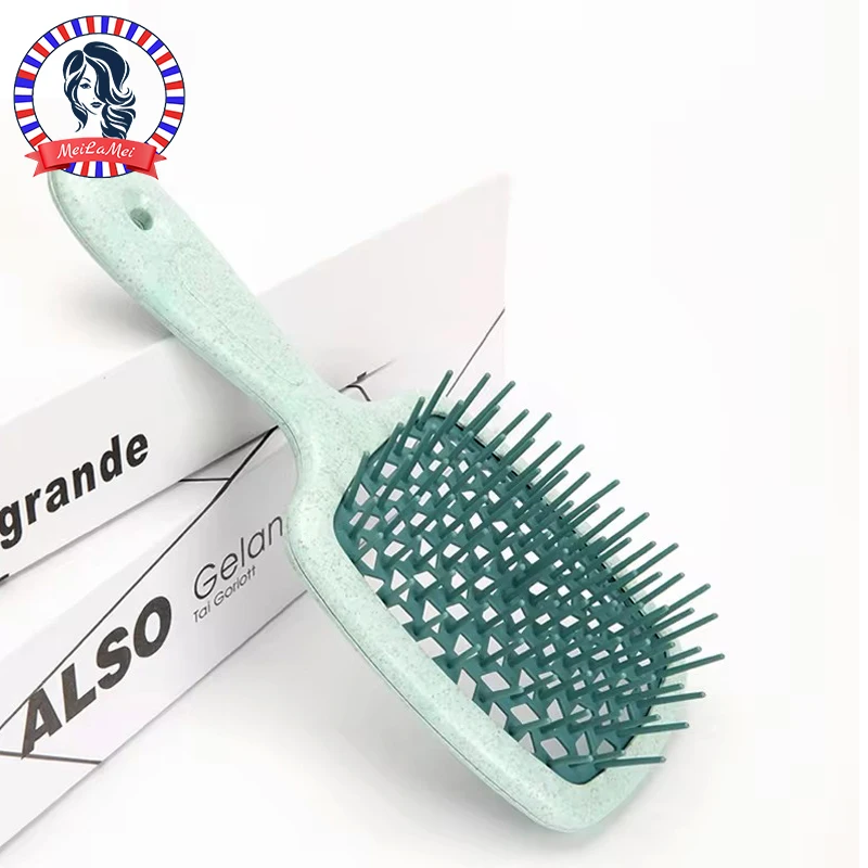 

1pc Wide Teeth Air Cushion Combs Salon Scalp Massage Hair Brush Wheat Straw Environmental Protection Hair Brush DIY Styling Tool