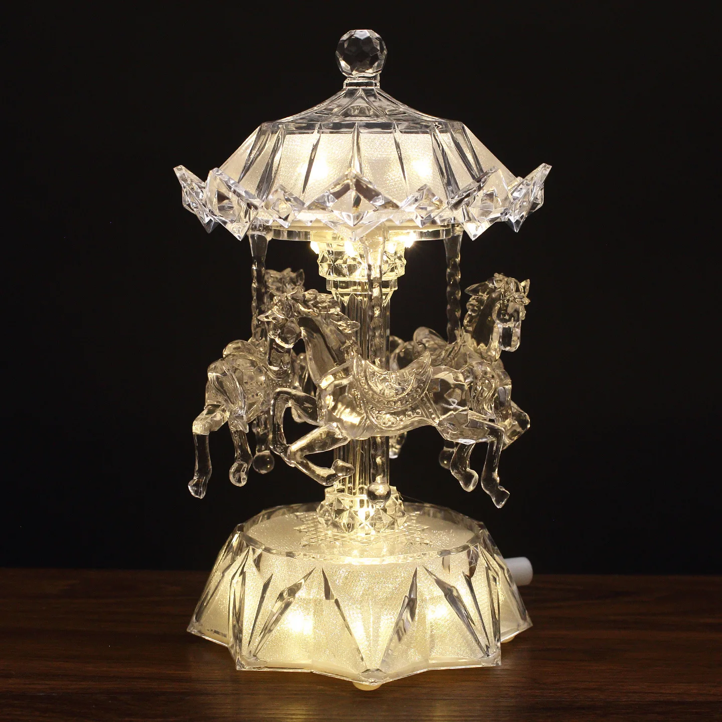 High-class carousel music box night light ornament light luxury playground birthday gift for girls Qixi Festival decoration