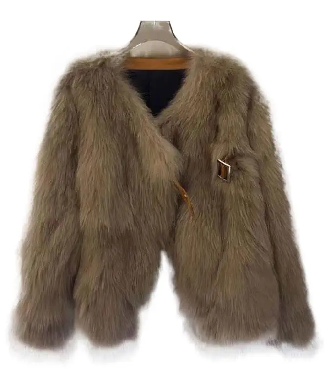 

Faux Fox Fur Short Fur Coat Winter New 021