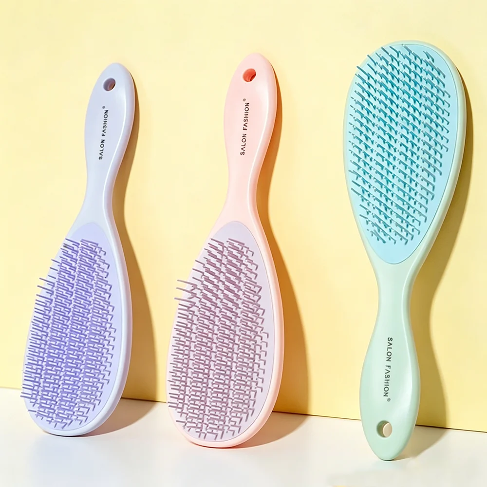 3-Farben-Kamm zum Kämmen, antistatischer Kopfhautmassagekamm, geeignet für trockenes und nasses Haar, Anti-Verwirrungs-Stylingkamm