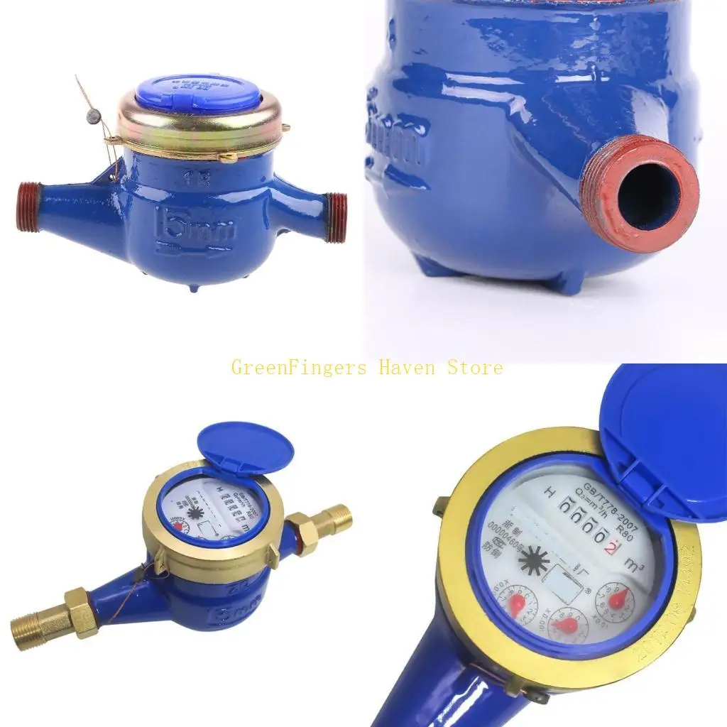 

F68D DN15 Garden Home Metal Cold Water Meter Single WaterFlow Wet Table Measuring Tool 15mm Measure Tap