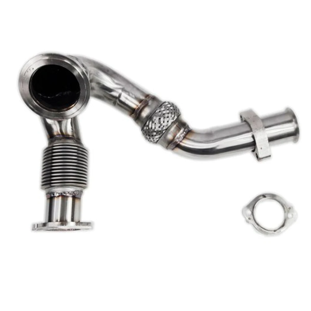 Emusa Stainless Steel Turbo Y-Pipe Exhaust Downpipe Fit for 2003 2004 2005 2006 2007 Ford 6.0L V8