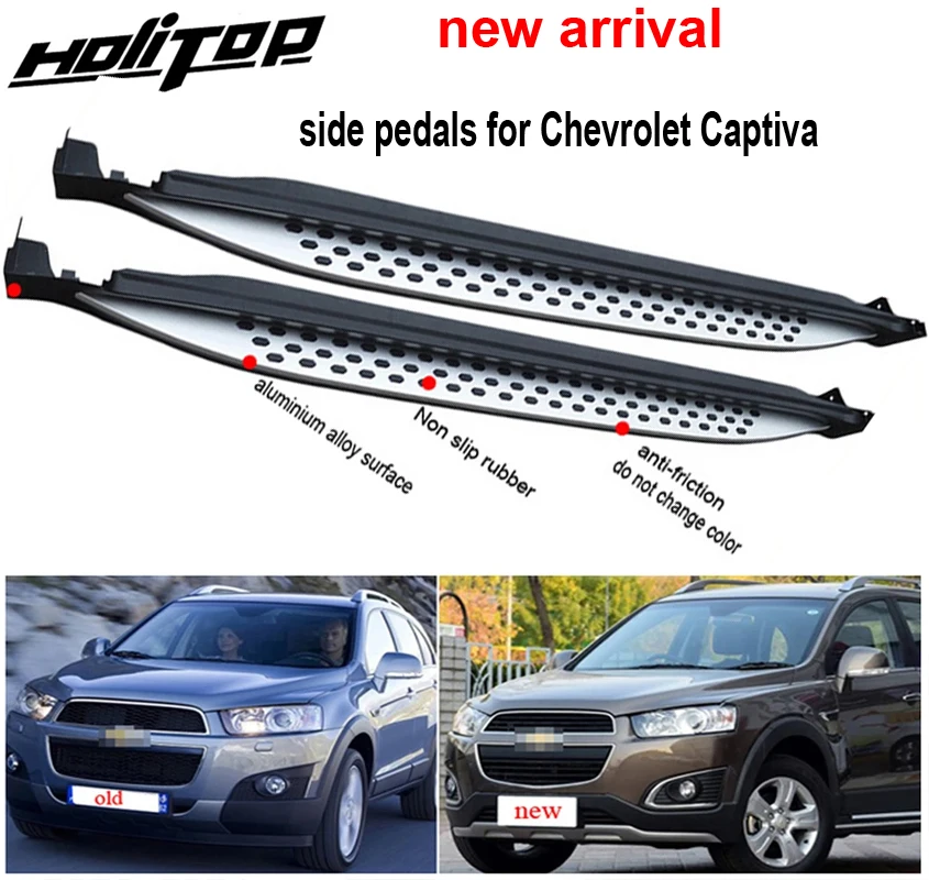 BM model side step bar nerf bar running board for Chevrolet Captiva 2008-2022,aluminum alloy,free shipping to Asian countries.