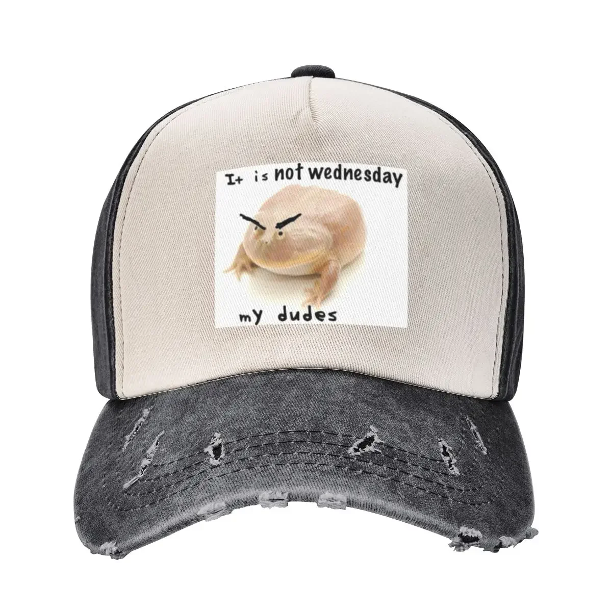 

It Is NOT Wednesday My Dudes Frog Meme Baseball Cap Sports Cap Fashion Beach sun hat Mens Caps Women's
