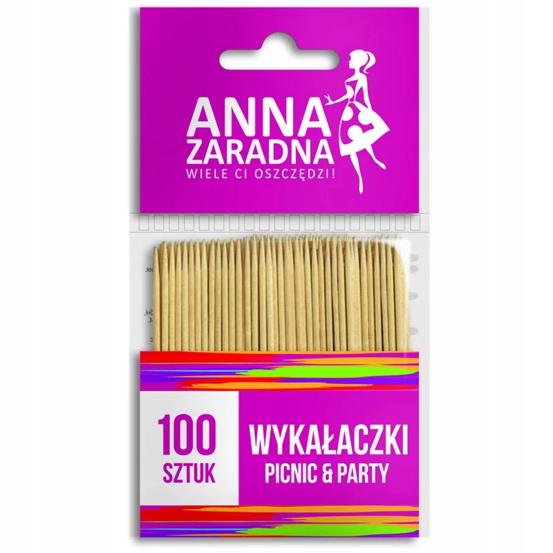 Anna Poederachtige houten tandenstokers, aan beide zijden geslepen voor correcties, 100 stuks