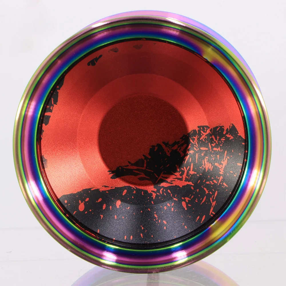 Colored alloy Inlaid metal ring YOYO High-performance yo-yo metal plate Professional Competition Gradient Color metal yoyo