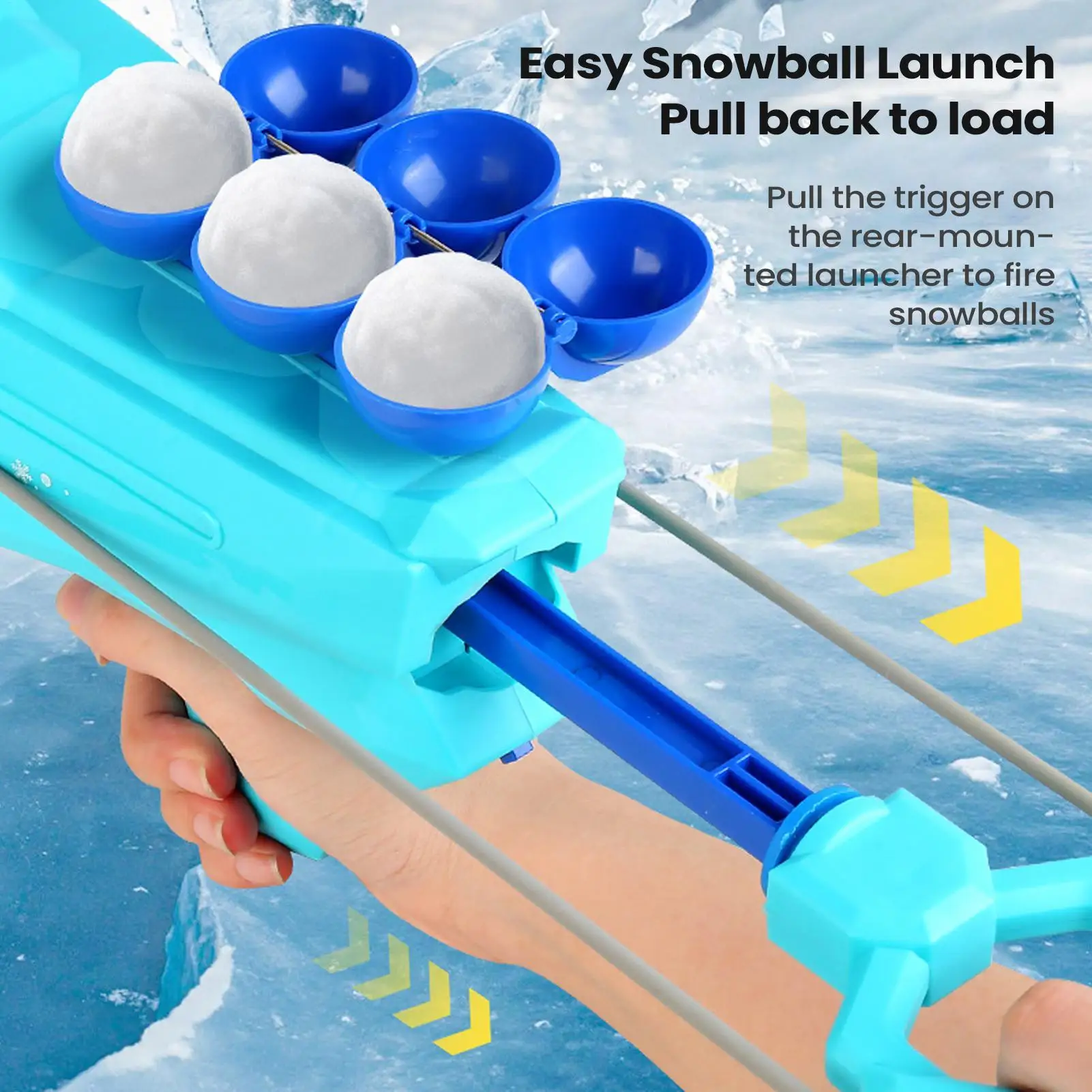 눈덩이 발사기 장난감 아이들용 눈덩이 잡기 클램프 도구 다형태 만화 장난감 겨울 야외 상호작용 게임