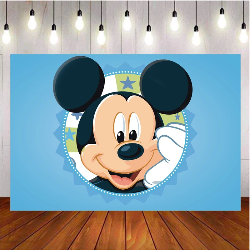 Minnie Mickey Mouse Donald Duck Background For Photography Photo Backdrop Baby Shower Girl Birthday Party Decor Props Supplies