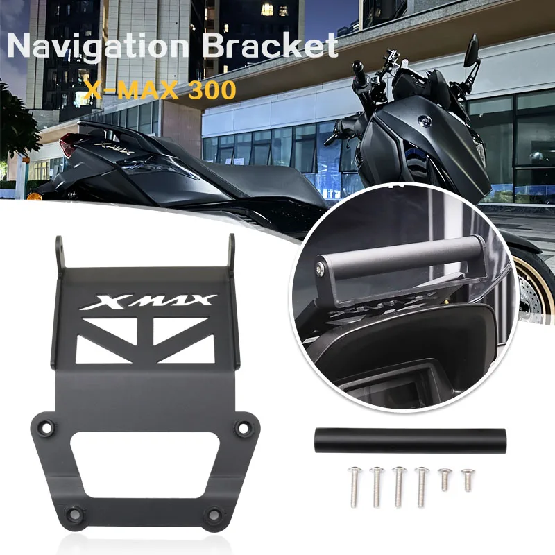 

Motocycle Front Phone Holder 12MM 22MM Mobile Navigation GPS Bracket Stand Plate Support For XMAX300 XMAX X-MAX 300 2023 2024