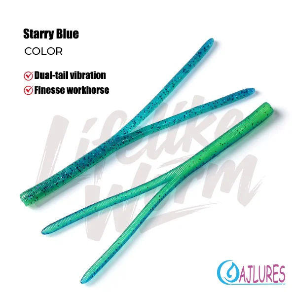 Dubbele staart zachte kunstaas 135mm zinkend drijvend noodle worm aas OSP HP 3D Wacky kunstaas bas zoetwater finesse visgerei
