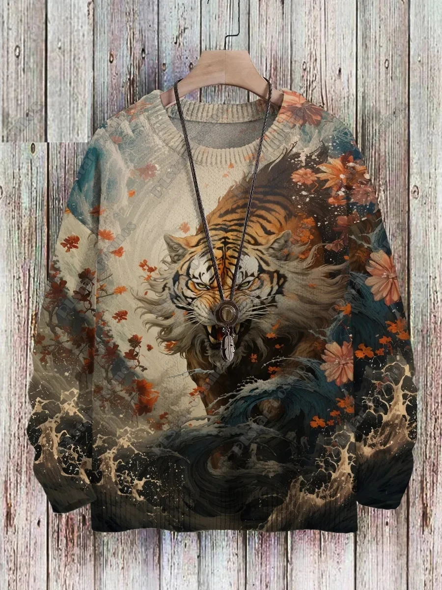 

Wolf Tiger Men's Hoodie 3D Printed Animal Pattern Pullover Casual Oversized Men's Clothing Fashion Street Sweatshirt New Menwear