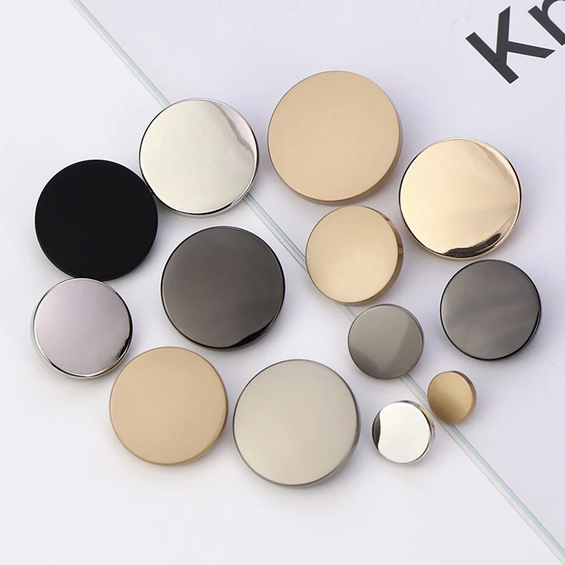 10pcs Golden Metal Shank Sewing Buttons for Craft Alloy Button Clothing DIY Women's Coat Jacket Shirt Accessories Scrapbooking