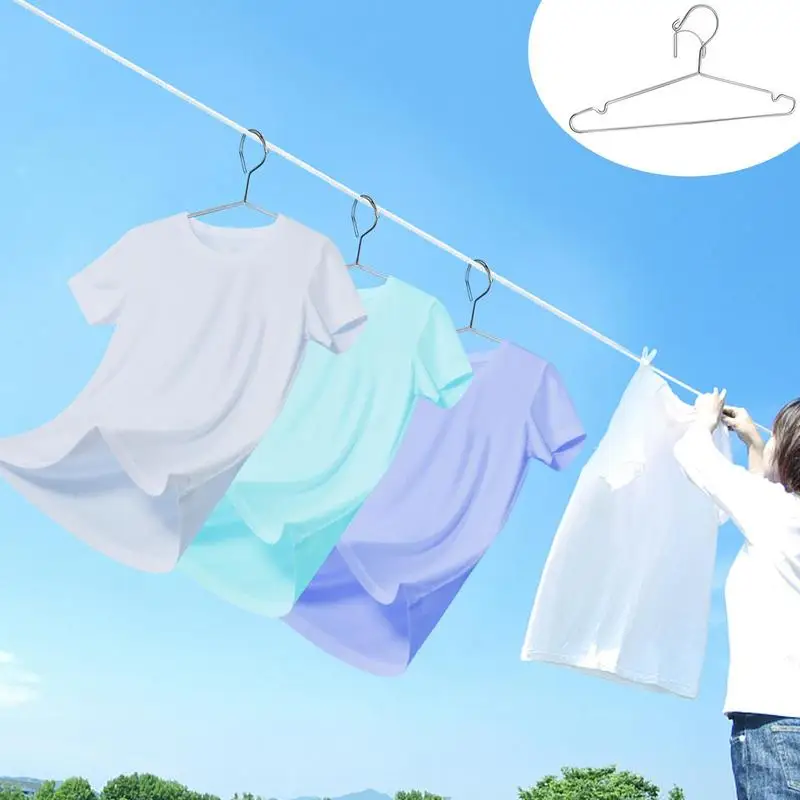 Wire Hangers For Adult Clothes Coat Storage Rack Drying Anti Skid Hanging Non Slip Hanger Outdoor Drying Rack For Coat T Shirt