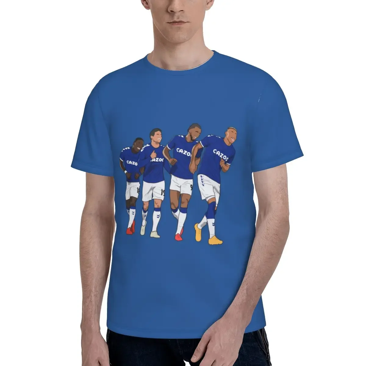 Camiseta Everton Goal Celebration Richarlison Calvert Lewin Rodriguez Nkounkou para hombre, camisetas de algodón, camisetas de cuello redondo corto para hombre