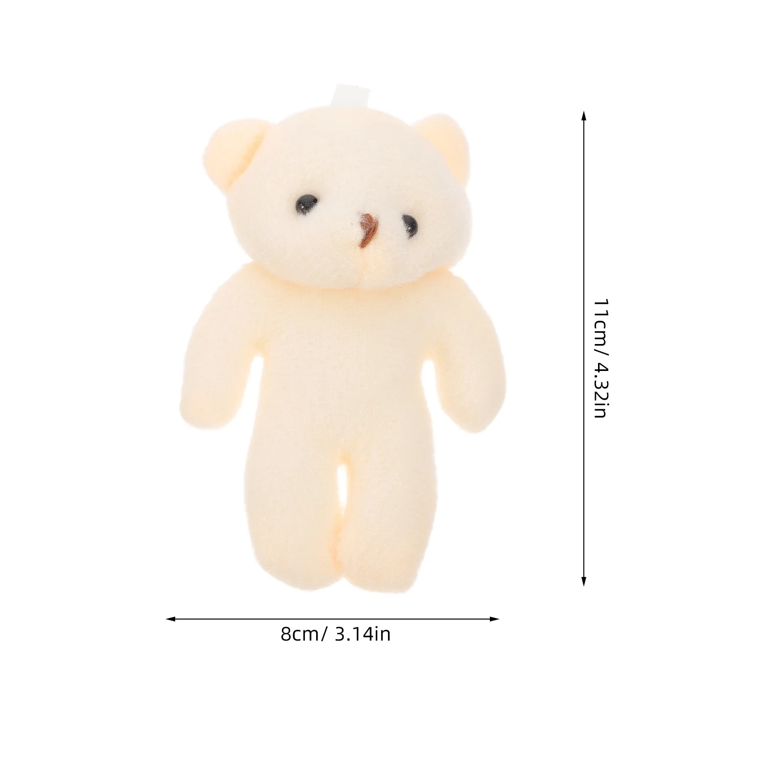 10 pçs urso de pelúcia pequeno urso pingente brinquedos crianças dos desenhos animados brinquedo mini pelúcia urso unido pingente nu